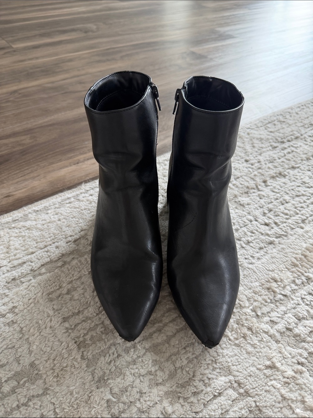 Madden Girl Black Pointed-Toe Ankle Booties